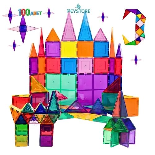 Magnetik Tiles - 3D Eğitici Mıknatıslı Yapı Blokları Seti