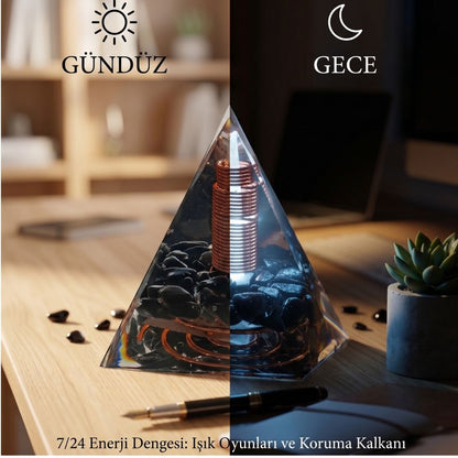 Doğal Taş Orgonit Enerji Piramidi (6x6x6 cm)