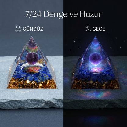 Doğal Taş Orgonit Enerji Piramidi (6x6x6 cm)