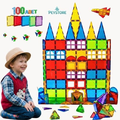 Magnetik Tiles - 3D Eğitici Mıknatıslı Yapı Blokları Seti
