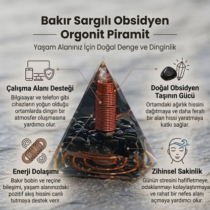Doğal Taş Orgonit Enerji Piramidi (6x6x6 cm)